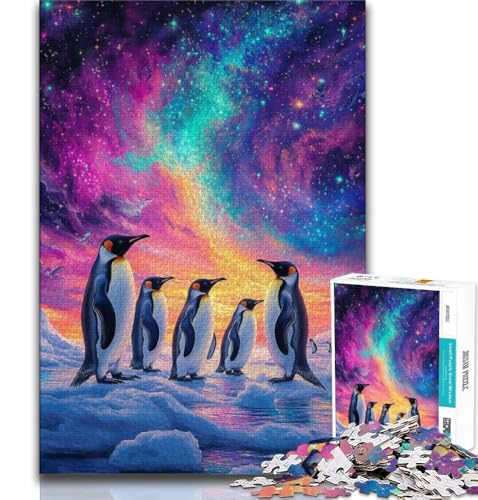 Puzzle 1000 Teile für Erwachsene, Geschenke: Pinguine unter der Aurora, Familienspiel zum Stressabbau, schwierige Herausforderung, stärkt die Liebe zwischen Paaren, 38x52cm Puzzle 1000 Teile für Erwachsene, Geschenke: Pinguine unter der Aurora, Familienspiel zum Stressabbau, schwierige Herausforderung, stärkt die Liebe zwischen Paaren, 38x52cm von FLKFDOZ