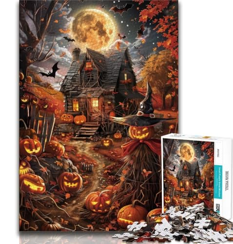 Puzzle 1000 Teile für Erwachsene, Halloween-Schloss, Familienspiel zum Stressabbau, schwierige Herausforderung, ganze Familie, geeignet für Kinder ab 14 Jahren, 38x26cm Puzzle 1000 Teile für Erwachsene, Halloween-Schloss, Familienspiel zum Stressabbau, schwierige Herausforderung, ganze Familie, geeignet für Kinder ab 14 Jahren, 38x26cm von FLKFDOZ