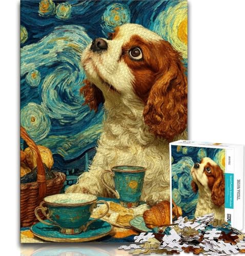 Puzzle 1000 Teile für Erwachsene, Hund trinkt Kaffee, Familienspiel zum Stressabbau, schwierige Herausforderung, für die Heimdekoration, für Kinder ab 14 Jahren, 38x26cm Puzzle 1000 Teile für Erwachsene, Hund trinkt Kaffee, Familienspiel zum Stressabbau, schwierige Herausforderung, für die Heimdekoration, für Kinder ab 14 Jahren, 38x26cm von FLKFDOZ