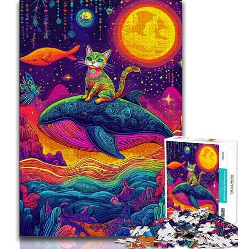 Puzzle 1000 Teile für Erwachsene, Katzen und Wale, Lernspiele, Heimdekoration, Lernspiel für Geburtstag, Weihnachten, 50x75cm Puzzle 1000 Teile für Erwachsene, Katzen und Wale, Lernspiele, Heimdekoration, Lernspiel für Geburtstag, Weihnachten, 50x75cm von FLKFDOZ