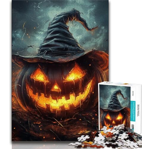 Puzzle 1000 Teile für Erwachsene, Kürbis-Halloween, Lernspiele, Heimdekoration, Lernspiel für Geburtstag, Weihnachten, 38x26cm von FLKFDOZ
