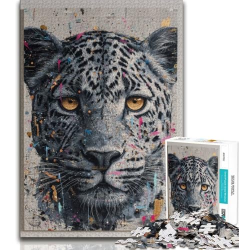 Puzzle 1000 Teile für Erwachsene, Leopardenkunst, Lernspiele, Heimdekoration, Lernspiel für Geburtstag, Weihnachten, 50x75cm Puzzle 1000 Teile für Erwachsene, Leopardenkunst, Lernspiele, Heimdekoration, Lernspiel für Geburtstag, Weihnachten, 50x75cm von FLKFDOZ