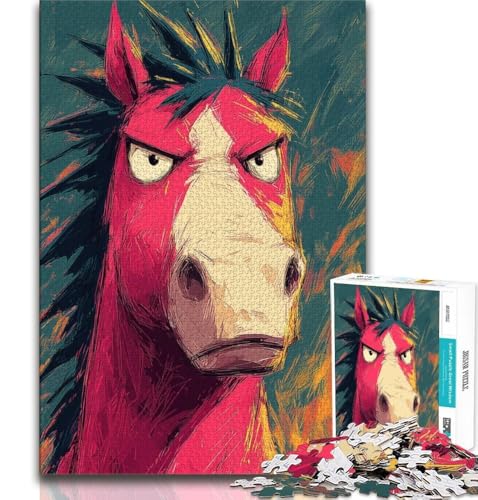 Puzzle 1000 Teile für Erwachsene, Pferdekunst, Familienspiel zum Stressabbau, schwierige Herausforderung, für die Heimdekoration ab 14 Jahren, 38x26cm Puzzle 1000 Teile für Erwachsene, Pferdekunst, Familienspiel zum Stressabbau, schwierige Herausforderung, für die Heimdekoration ab 14 Jahren, 38x26cm von FLKFDOZ