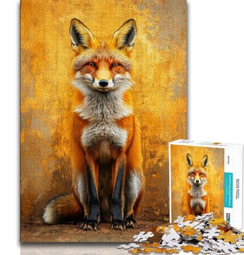 Puzzle 1000 Teile für Erwachsene, Tierfuchs, Lernspiele, Heimdekoration, Lernspiel für Geburtstag, Weihnachten, 38x26cm von FLKFDOZ
