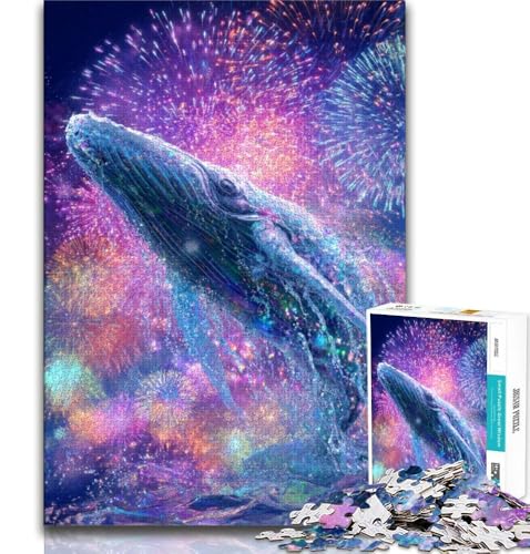 Puzzle 1000 Teile für Erwachsene, Wal, Lernspielzeug, Geschenke für Freunde und Familie ab 14 Jahren, 38x26cm von FLKFDOZ