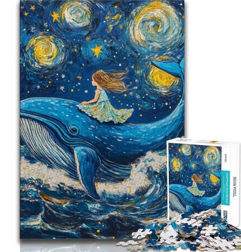 Puzzle 1000 Teile für Erwachsene, Wale am Nachthimmel, Lernspiele, Heimdekoration, Lernspiel für Geburtstag, Weihnachten, 50x75cm Puzzle 1000 Teile für Erwachsene, Wale am Nachthimmel, Lernspiele, Heimdekoration, Lernspiel für Geburtstag, Weihnachten, 50x75cm von FLKFDOZ