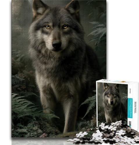 Puzzle 1000 Teile für Erwachsene, Wolf, Lernspielzeug, Geschenke für Freunde und Familie ab 14 Jahren, 38x26cm von FLKFDOZ