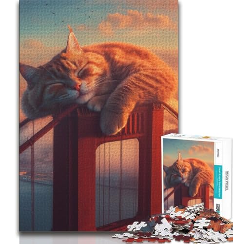 Puzzle 1000 Teile für Erwachsene, schlafende Katze, Lernspiele, Heimdekoration, Lernspiel für Geburtstag, Weihnachten, 50x75cm Puzzle 1000 Teile für Erwachsene, schlafende Katze, Lernspiele, Heimdekoration, Lernspiel für Geburtstag, Weihnachten, 50x75cm von FLKFDOZ