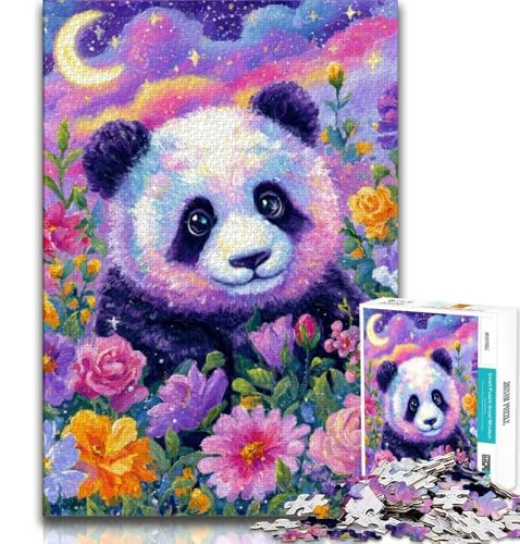 Puzzle 1000 Teile für Erwachsene und Jugendliche, Blumenpanda, anspruchsvolles Spiel, ganze Familie, 38x26cm Puzzle 1000 Teile für Erwachsene und Jugendliche, Blumenpanda, anspruchsvolles Spiel, ganze Familie, 38x26cm von FLKFDOZ