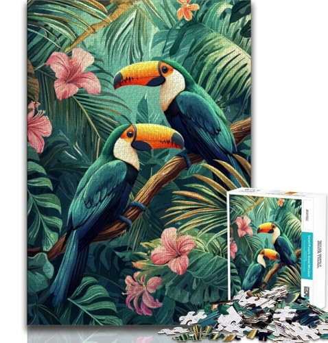 Puzzle 1000 Teile für Erwachsene und Jugendliche, Dschungelpapagei, Denkspiel, Spielzeug, mit vollständig ineinandergreifenden, zufällig geformten Teilen, für Kinder ab 14 Jahren, 38x26cm Puzzle 1000 Teile für Erwachsene und Jugendliche, Dschungelpapagei, Denkspiel, Spielzeug, mit vollständig ineinandergreifenden, zufällig geformten Teilen, für Kinder ab 14 Jahren, 38x26cm von FLKFDOZ