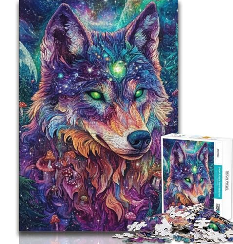 Puzzle 1000 Teile für Erwachsene und Jugendliche, Fantasy-Wolf, anspruchsvolles Spiel und Lernspiel für die ganze Familie zum Geburtstag, Weihnachten, 50x75cm Puzzle 1000 Teile für Erwachsene und Jugendliche, Fantasy-Wolf, anspruchsvolles Spiel und Lernspiel für die ganze Familie zum Geburtstag, Weihnachten, 50x75cm von FLKFDOZ