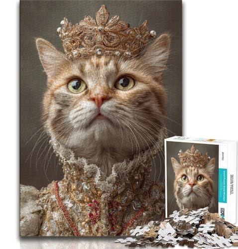 Puzzle 1000 Teile für Erwachsene und Jugendliche, Katze, Denkspiel, Spielzeug, mit vollständig ineinandergreifenden, zufällig geformten Teilen, für Kinder ab 14 Jahren, 38x26cm Puzzle 1000 Teile für Erwachsene und Jugendliche, Katze, Denkspiel, Spielzeug, mit vollständig ineinandergreifenden, zufällig geformten Teilen, für Kinder ab 14 Jahren, 38x26cm von FLKFDOZ
