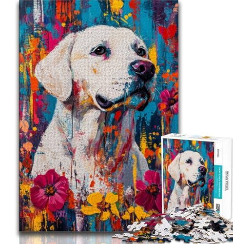 Puzzle 1000 Teile für Erwachsene und Jugendliche, Labrador im Basquiat-Stil, anspruchsvoll und schwierig, stärkt die Liebe zwischen Paaren, für 14-Jährige, 38x26cm Puzzle 1000 Teile für Erwachsene und Jugendliche, Labrador im Basquiat-Stil, anspruchsvoll und schwierig, stärkt die Liebe zwischen Paaren, für 14-Jährige, 38x26cm von FLKFDOZ