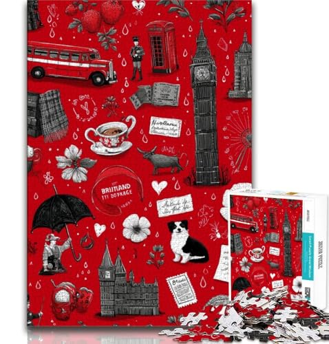 Puzzle 1000 Teile für Erwachsene und Jugendliche, London, anspruchsvolles Spiel, ganze Familie, 50x75cm Puzzle 1000 Teile für Erwachsene und Jugendliche, London, anspruchsvolles Spiel, ganze Familie, 50x75cm von FLKFDOZ