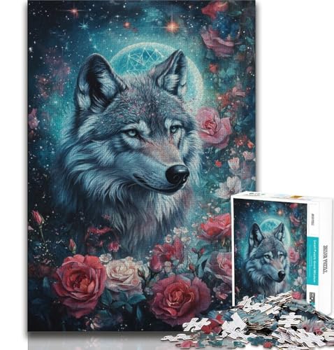 Puzzle 1000 Teile für Erwachsene und Jugendliche, Rosenwolf, anspruchsvolles Spiel, ganze Familie, 50x75cm Puzzle 1000 Teile für Erwachsene und Jugendliche, Rosenwolf, anspruchsvolles Spiel, ganze Familie, 50x75cm von FLKFDOZ