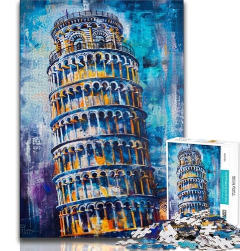 Puzzle 1000 Teile für Erwachsene und Jugendliche, Schiefer Turm von Pisa, Denkspiel-Spielzeug, mit vollständig ineinandergreifenden, zufällig geformten Teilen, für Kinder ab 14 Jahren, 38x26cm Puzzle 1000 Teile für Erwachsene und Jugendliche, Schiefer Turm von Pisa, Denkspiel-Spielzeug, mit vollständig ineinandergreifenden, zufällig geformten Teilen, für Kinder ab 14 Jahren, 38x26cm von FLKFDOZ