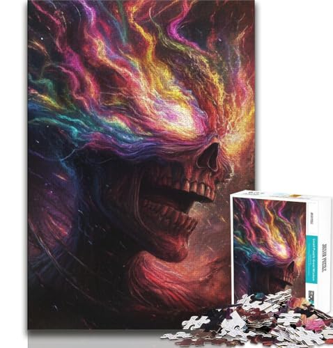 Puzzle 1000 Teile für Erwachsene und Jugendliche, Skelett, anspruchsvolles Spiel, ganze Familie, 38x26cm von FLKFDOZ