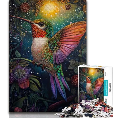 Puzzle 1000 Teile für Erwachsene und Jugendliche, Tierkolibri, anspruchsvolles Spiel, ganze Familie, 38x26cm von FLKFDOZ