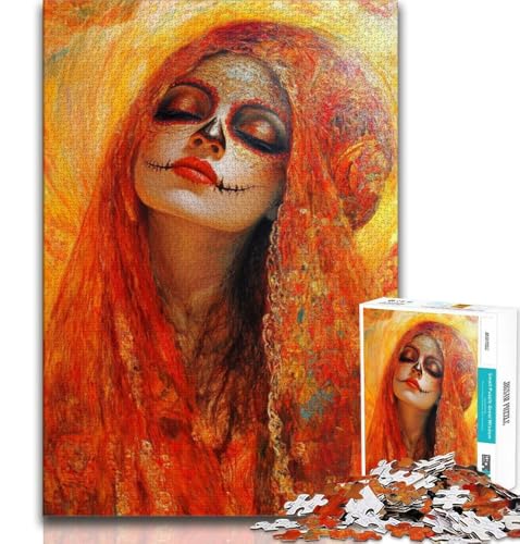 Puzzle 1000 Teile für Erwachsene und Jugendliche,Totenkopf im mexikanischen Stil,Denkspiel-Spielzeug,mit vollständig ineinandergreifenden,zufällig geformten Teilen,für Kinder ab 14 Jahren,38x26cm Puzzle 1000 Teile für Erwachsene und Jugendliche,Totenkopf im mexikanischen Stil,Denkspiel-Spielzeug,mit vollständig ineinandergreifenden,zufällig geformten Teilen,für Kinder ab 14 Jahren,38x26cm von FLKFDOZ