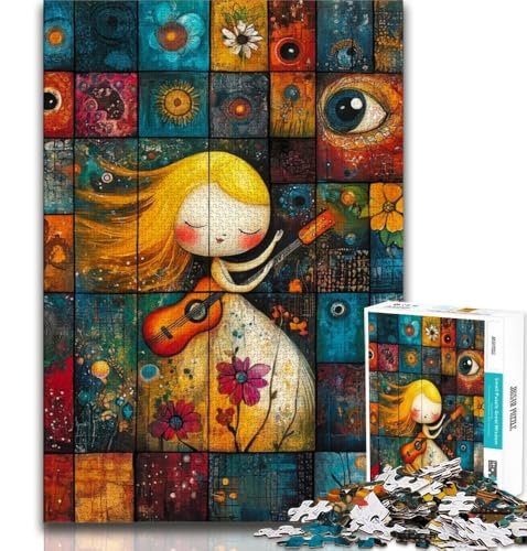 Puzzle 1000 Teile für Erwachsene und Teenager, kleines Mädchen spielt Gitarre, anspruchsvolles Spiel, ganze Familie, 38x26cm Puzzle 1000 Teile für Erwachsene und Teenager, kleines Mädchen spielt Gitarre, anspruchsvolles Spiel, ganze Familie, 38x26cm von FLKFDOZ