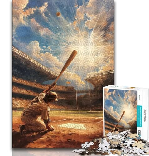 Puzzle 1000 Teile für Teenager, Baseballspieler, anspruchsvolles Spiel, ganze Familie, 38x26cm Puzzle 1000 Teile für Teenager, Baseballspieler, anspruchsvolles Spiel, ganze Familie, 38x26cm von FLKFDOZ