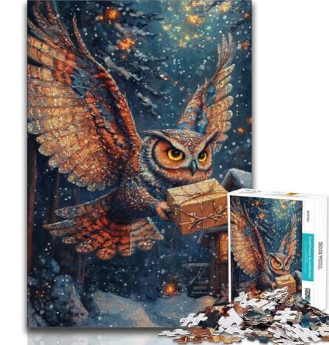 Puzzle 1000 Teile für Teenager, Eulenbote, anspruchsvolles Spiel und Lernspiel für die ganze Familie zum Geburtstag, Weihnachten, 38x52cm von FLKFDOZ
