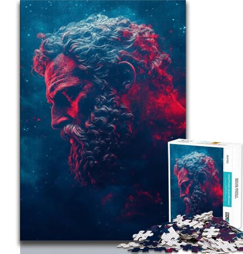 Puzzle 1000 Teile für Teenager, Fantasy Jesus, anspruchsvolles Spiel, ganze Familie, 50x75cm von FLKFDOZ