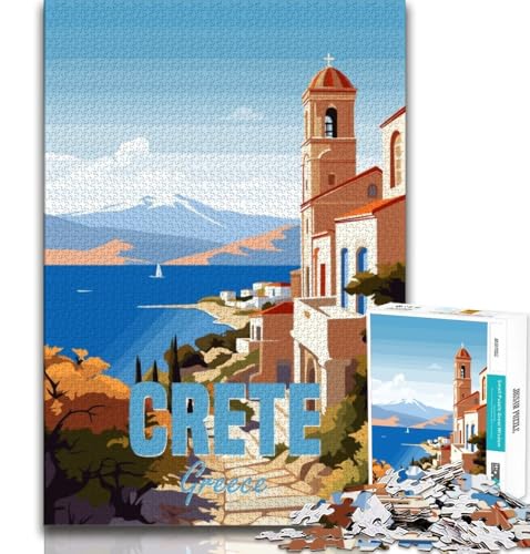 Puzzle 1000 Teile für Teenager, Geschenke, Kreta, Griechenland, Spielzeug, Denkspiel, einzigartige Geburtstags- und Geschenke für Kinder ab 14 Jahren, 38x26cm Puzzle 1000 Teile für Teenager, Geschenke, Kreta, Griechenland, Spielzeug, Denkspiel, einzigartige Geburtstags- und Geschenke für Kinder ab 14 Jahren, 38x26cm von FLKFDOZ