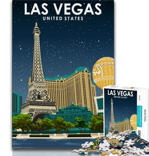 Puzzle 1000 Teile für Teenager, Geschenke, Las Vegas, USA-Reise, Spielzeug, Denkspiel, einzigartige Geburtstags- und Geschenke für Kinder ab 14 Jahren, 38x26cm Puzzle 1000 Teile für Teenager, Geschenke, Las Vegas, USA-Reise, Spielzeug, Denkspiel, einzigartige Geburtstags- und Geschenke für Kinder ab 14 Jahren, 38x26cm von FLKFDOZ