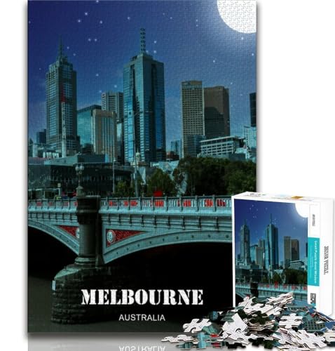 Puzzle 1000 Teile für Teenager, Geschenke, Melbourne City, Australien, Spielzeug, Denkspiel, einzigartige Geburtstags- und Geschenke für Kinder ab 14 Jahren, 38x26cm Puzzle 1000 Teile für Teenager, Geschenke, Melbourne City, Australien, Spielzeug, Denkspiel, einzigartige Geburtstags- und Geschenke für Kinder ab 14 Jahren, 38x26cm von FLKFDOZ