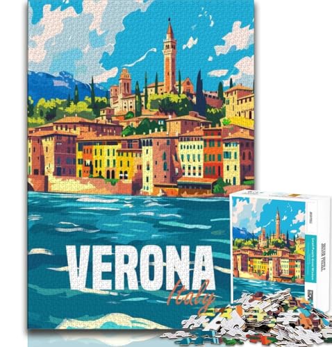 Puzzle 1000 Teile für Teenager, Geschenke, Verona, Italien, Spielzeug, Denkspiel, einzigartige Geburtstags- und Geschenke für Kinder ab 14 Jahren, 38x26cm Puzzle 1000 Teile für Teenager, Geschenke, Verona, Italien, Spielzeug, Denkspiel, einzigartige Geburtstags- und Geschenke für Kinder ab 14 Jahren, 38x26cm von FLKFDOZ
