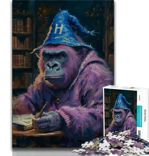 Puzzle 1000 Teile für Teenager, Gorilla-Zauberer, anspruchsvolles Spiel, ganze Familie, 50x75cm Puzzle 1000 Teile für Teenager, Gorilla-Zauberer, anspruchsvolles Spiel, ganze Familie, 50x75cm von FLKFDOZ