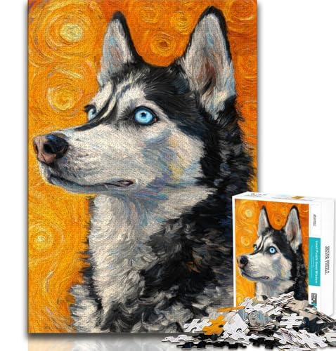 Puzzle 1000 Teile für Teenager, Husky, anspruchsvolles Spiel, ganze Familie, 38x52cm Puzzle 1000 Teile für Teenager, Husky, anspruchsvolles Spiel, ganze Familie, 38x52cm von FLKFDOZ