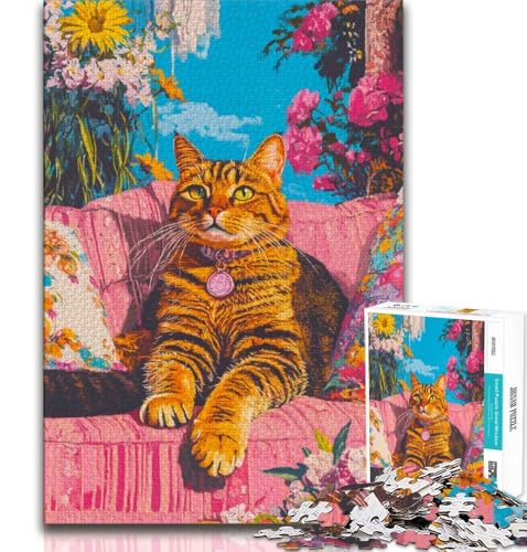 Puzzle 1000 Teile für Teenager, Katzenkunst, anspruchsvolles Spiel, ganze Familie, 38x52cm Puzzle 1000 Teile für Teenager, Katzenkunst, anspruchsvolles Spiel, ganze Familie, 38x52cm von FLKFDOZ