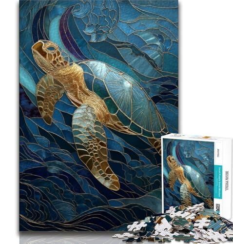 Puzzle 1000 Teile für Teenager, Meeresschildkröten, anspruchsvolles Spiel, ganze Familie, 50x75cm Puzzle 1000 Teile für Teenager, Meeresschildkröten, anspruchsvolles Spiel, ganze Familie, 50x75cm von FLKFDOZ