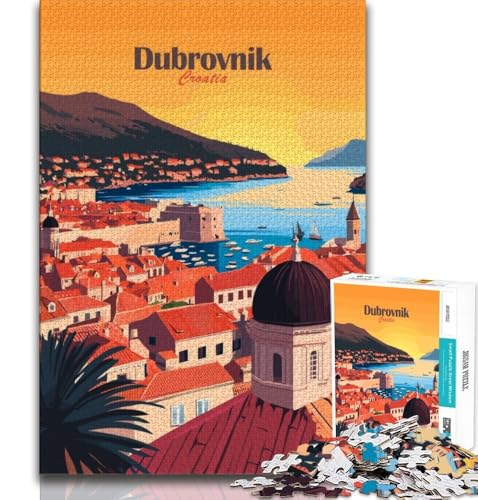 Puzzle 1000 Teile für Teenager, Stadtbild von Dubrovnik, Spielzeug, Denkspiel, einzigartige Geburtstags- und Geschenkideen für Kinder ab 14 Jahren, 38x26cm Puzzle 1000 Teile für Teenager, Stadtbild von Dubrovnik, Spielzeug, Denkspiel, einzigartige Geburtstags- und Geschenkideen für Kinder ab 14 Jahren, 38x26cm von FLKFDOZ