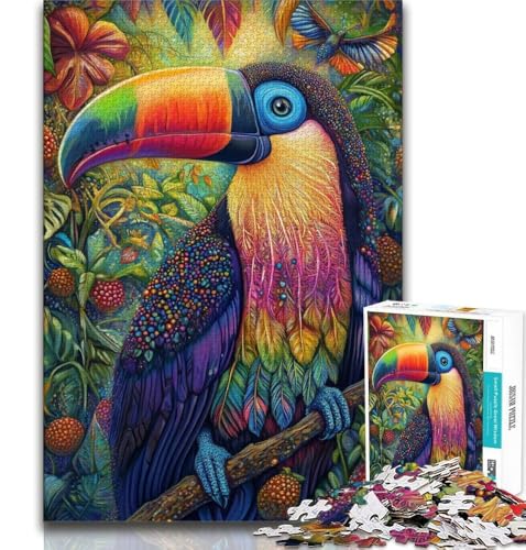 Puzzle 1000 Teile für Teenager, Tier-Tukan, Spielzeug, Denkspiel, einzigartige Geburtstags- und Geschenkideen für Kinder ab 14 Jahren, 38x26cm Puzzle 1000 Teile für Teenager, Tier-Tukan, Spielzeug, Denkspiel, einzigartige Geburtstags- und Geschenkideen für Kinder ab 14 Jahren, 38x26cm von FLKFDOZ