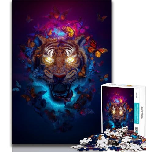 Puzzle 1000 Teile für Teenager, Tiger Art, anspruchsvolles Spiel, ganze Familie, 50x75cm Puzzle 1000 Teile für Teenager, Tiger Art, anspruchsvolles Spiel, ganze Familie, 50x75cm von FLKFDOZ