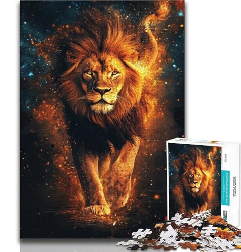 Puzzle 1000 Teile für Teenager, geheimnisvoller Löwe, anspruchsvolles Spiel und Lernspiel für die ganze Familie zum Geburtstag, Weihnachten, 38x52cm Puzzle 1000 Teile für Teenager, geheimnisvoller Löwe, anspruchsvolles Spiel und Lernspiel für die ganze Familie zum Geburtstag, Weihnachten, 38x52cm von FLKFDOZ