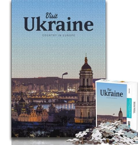 Puzzle 1000 Teile für Teenager-Geschenke, Besuchen Sie die Ukraine, Spielzeug, Denkspiel, einzigartige Geburtstags- und Geschenke für Kinder ab 14 Jahren, 38x26cm Puzzle 1000 Teile für Teenager-Geschenke, Besuchen Sie die Ukraine, Spielzeug, Denkspiel, einzigartige Geburtstags- und Geschenke für Kinder ab 14 Jahren, 38x26cm von FLKFDOZ
