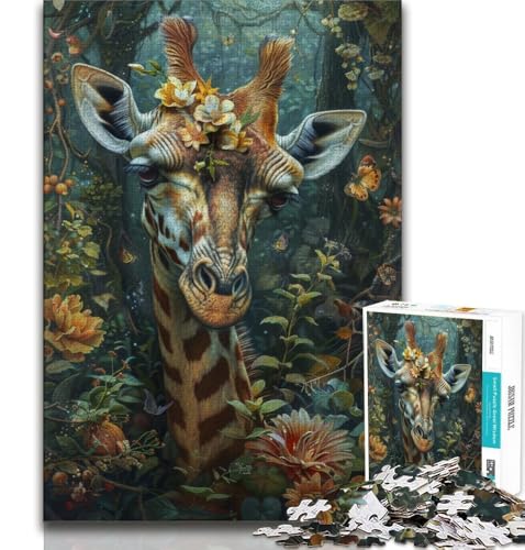 Puzzle 1000 Teile für Teenager-Geschenke, Dschungelgiraffe, anspruchsvolles Spiel, ganze Familie, 38x52cm Puzzle 1000 Teile für Teenager-Geschenke, Dschungelgiraffe, anspruchsvolles Spiel, ganze Familie, 38x52cm von FLKFDOZ