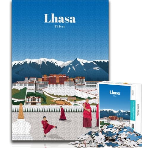 Puzzle 1000 Teile für Teenager-Geschenke, Reise nach Tibet, Spielzeug, intellektuelles Spiel, einzigartige Geburtstags- und Geschenke für Kinder ab 14 Jahren, 38x26cm Puzzle 1000 Teile für Teenager-Geschenke, Reise nach Tibet, Spielzeug, intellektuelles Spiel, einzigartige Geburtstags- und Geschenke für Kinder ab 14 Jahren, 38x26cm von FLKFDOZ