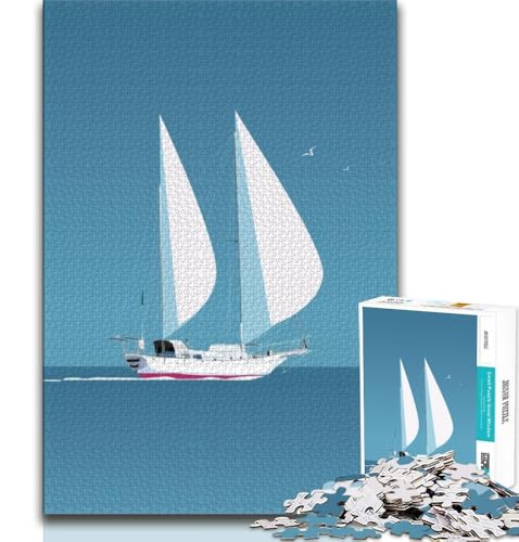 Puzzle 1000 Teile für Teenager-Geschenke, Segelboot, Spielzeug, Denkspiel, einzigartige Geburtstags- und Geschenke für Kinder ab 14 Jahren, 38x26cm Puzzle 1000 Teile für Teenager-Geschenke, Segelboot, Spielzeug, Denkspiel, einzigartige Geburtstags- und Geschenke für Kinder ab 14 Jahren, 38x26cm von FLKFDOZ