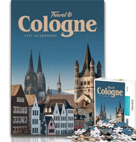 Puzzle 1000 Teile für Teenager-Geschenke „Besuchen Sie Köln“, Spielzeug, Denkspiel, einzigartige Geburtstags- und Geschenkideen für Kinder ab 14 Jahren, 38x26cm Puzzle 1000 Teile für Teenager-Geschenke „Besuchen Sie Köln“, Spielzeug, Denkspiel, einzigartige Geburtstags- und Geschenkideen für Kinder ab 14 Jahren, 38x26cm von FLKFDOZ