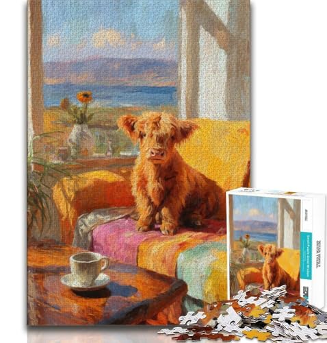 Puzzle 2000 Teile für Erwachsene, Highland Cow Baby, hilft dem Gehirn beim Trainieren, süchtig machendes Spielzeug, um Geduld zu fördern, perfekte Dekoration, 70x100cm Puzzle 2000 Teile für Erwachsene, Highland Cow Baby, hilft dem Gehirn beim Trainieren, süchtig machendes Spielzeug, um Geduld zu fördern, perfekte Dekoration, 70x100cm von FLKFDOZ