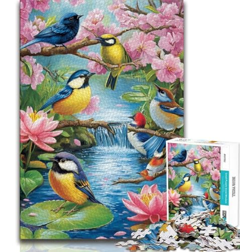Puzzle 2000 Teile für Teenager, Blumen- und Vogelwelt, anspruchsvolles Spiel und Familienspiel, Lernspiel für Geburtstag, Weihnachten, 70x100cm von FLKFDOZ