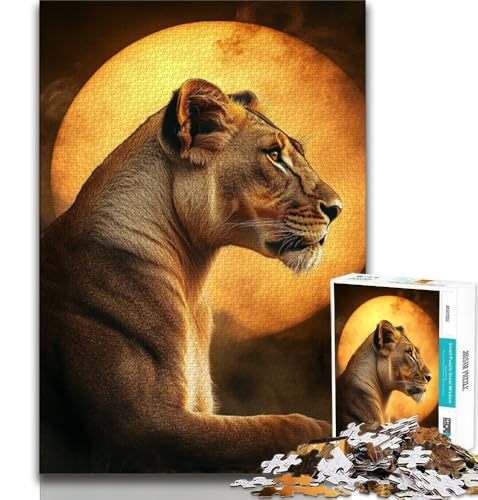 Puzzle 2000 Teile für Teenager, Löwin, anspruchsvolles Spiel und Lernspiel für die ganze Familie zum Geburtstag, Weihnachten, 70x100cm von FLKFDOZ