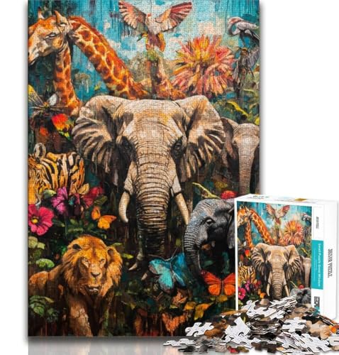 Puzzle 2000 Teile für Teenager, Tierwelt, anspruchsvolles Spiel und Familienspiel, Lernspiel für Geburtstag, Weihnachten, 70x100cm von FLKFDOZ