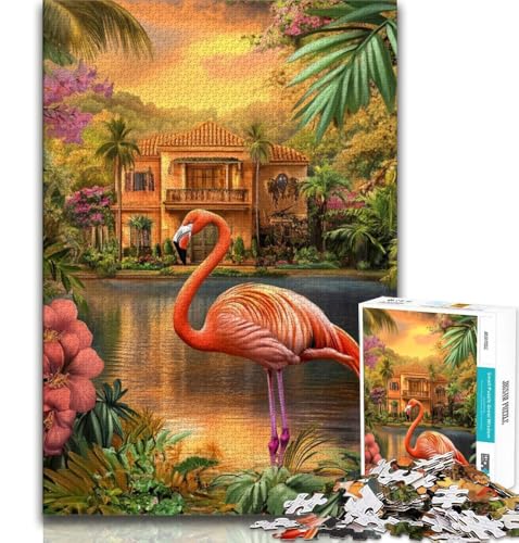 Puzzle 2000 Teile für Teenager Flamingo, anspruchsvolles Spiel und Familienspiel, Lernspiel zum Geburtstag, Weihnachten, 70x100cm von FLKFDOZ
