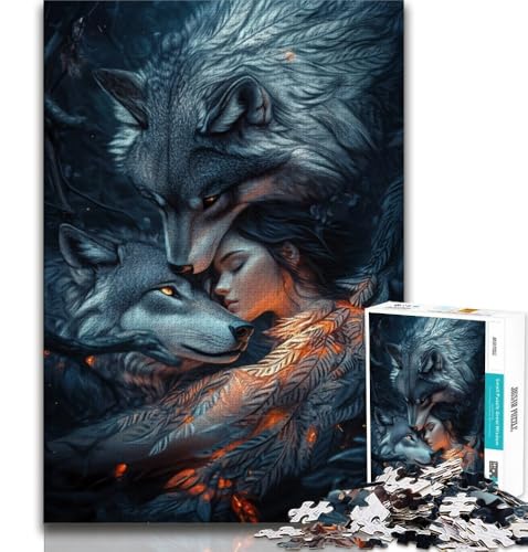 Puzzle 2000 Teile für Teenager-Geschenke Der Wolf und das Mädchen, Spielzeug, Lernspiele, Stressabbau, einzigartige Heimdekoration und Geschenke, 70x100cm Puzzle 2000 Teile für Teenager-Geschenke Der Wolf und das Mädchen, Spielzeug, Lernspiele, Stressabbau, einzigartige Heimdekoration und Geschenke, 70x100cm von FLKFDOZ
